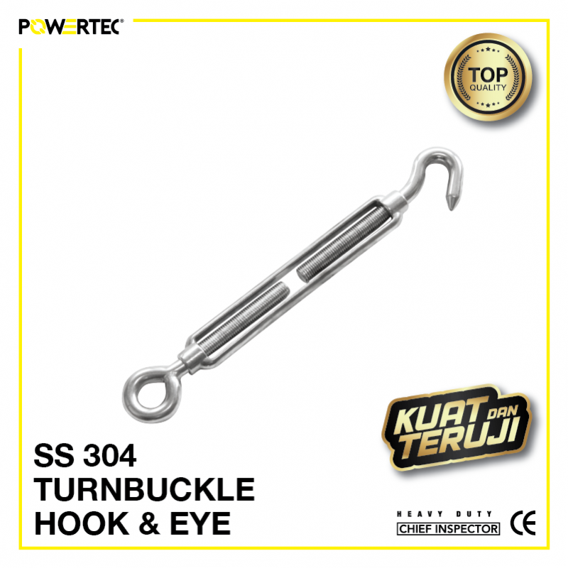 Jual Turnbuckle Hook Eye Stainless Steel 304 Jarum Keras Span Sekrup