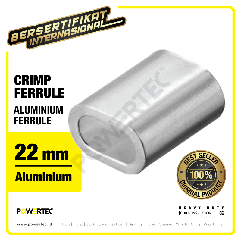 Alum. Ferrule Powertec 22mm