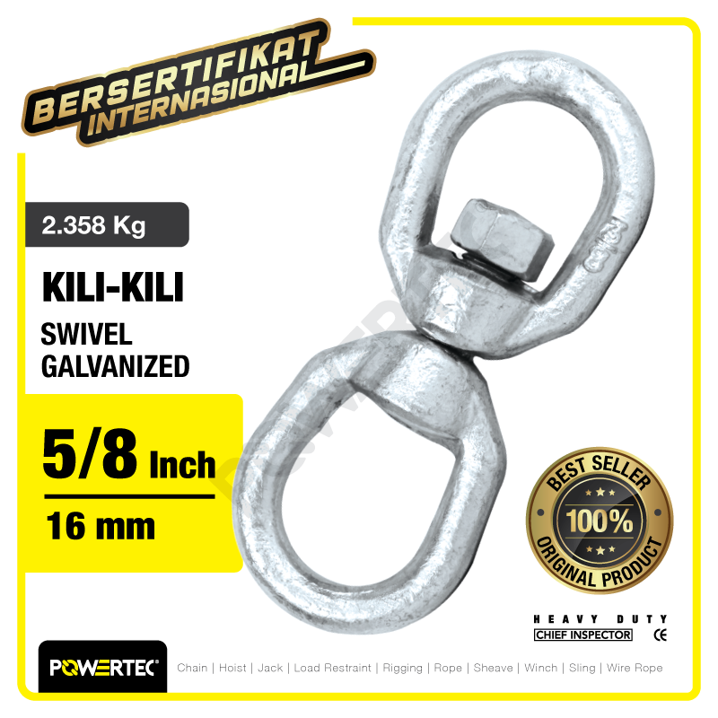 Swivel Galvanized / Kili kili 5/8″ – 16mm POWERTEC