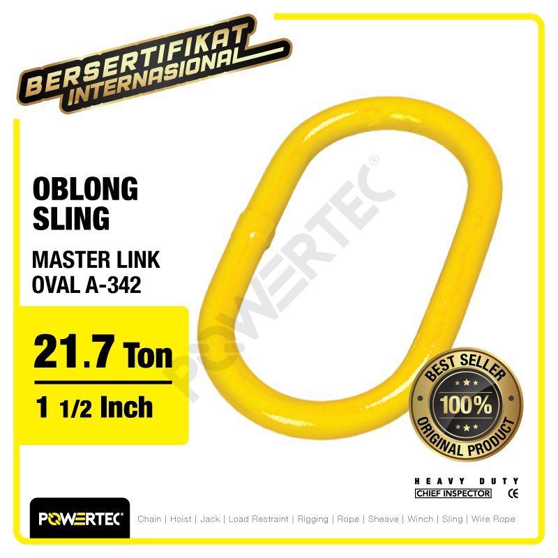 Master Link Oval A-342 21.7 Ton – 1-1/2″ POWERTEC