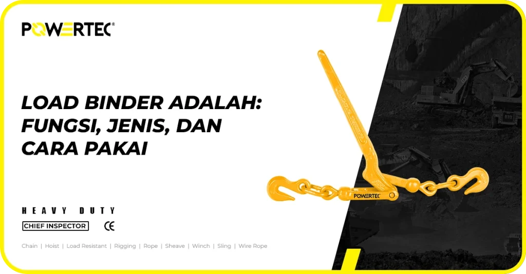 load binder tipe lever dan ratchet untuk mengencangkan rantai pengikat muatan