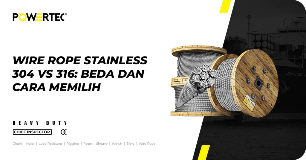 wire rope stainless 304 dan 316 untuk perbandingan ketahanan korosi